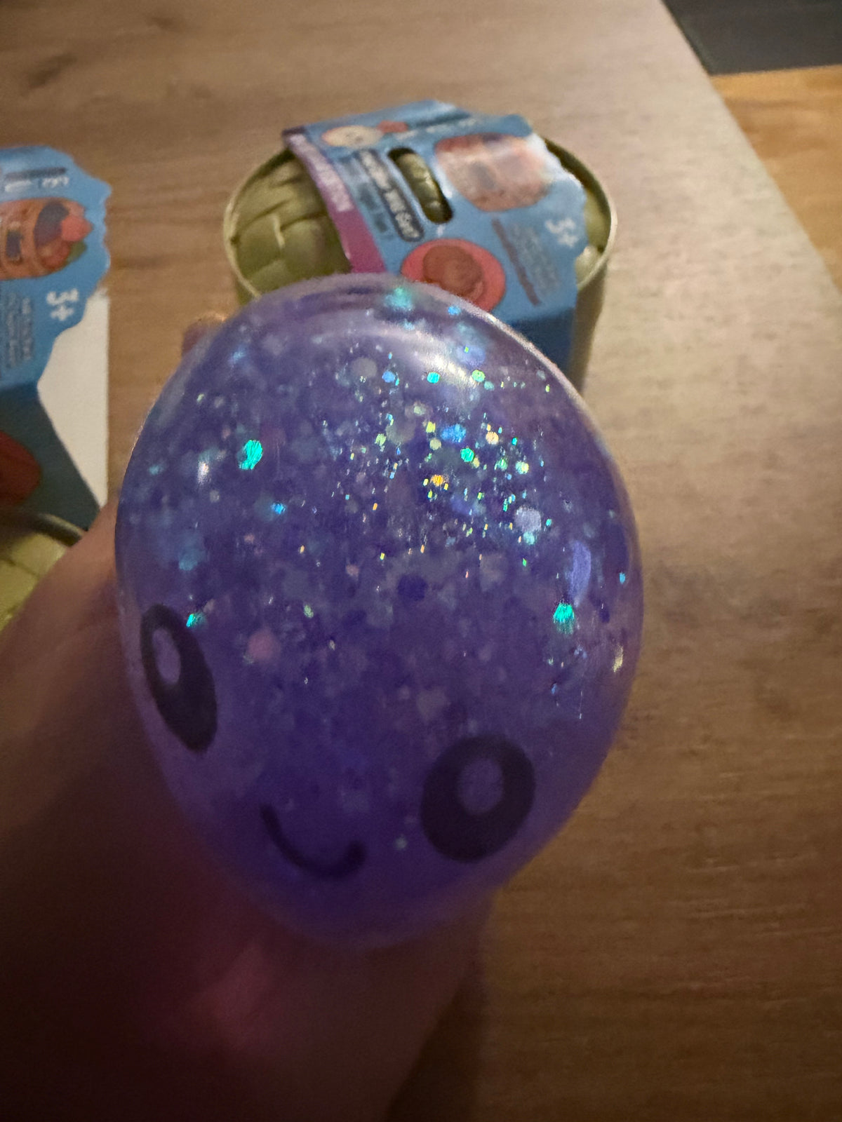 Squishy Bun Dumpling Anti-Stress, super soft, Glitzer